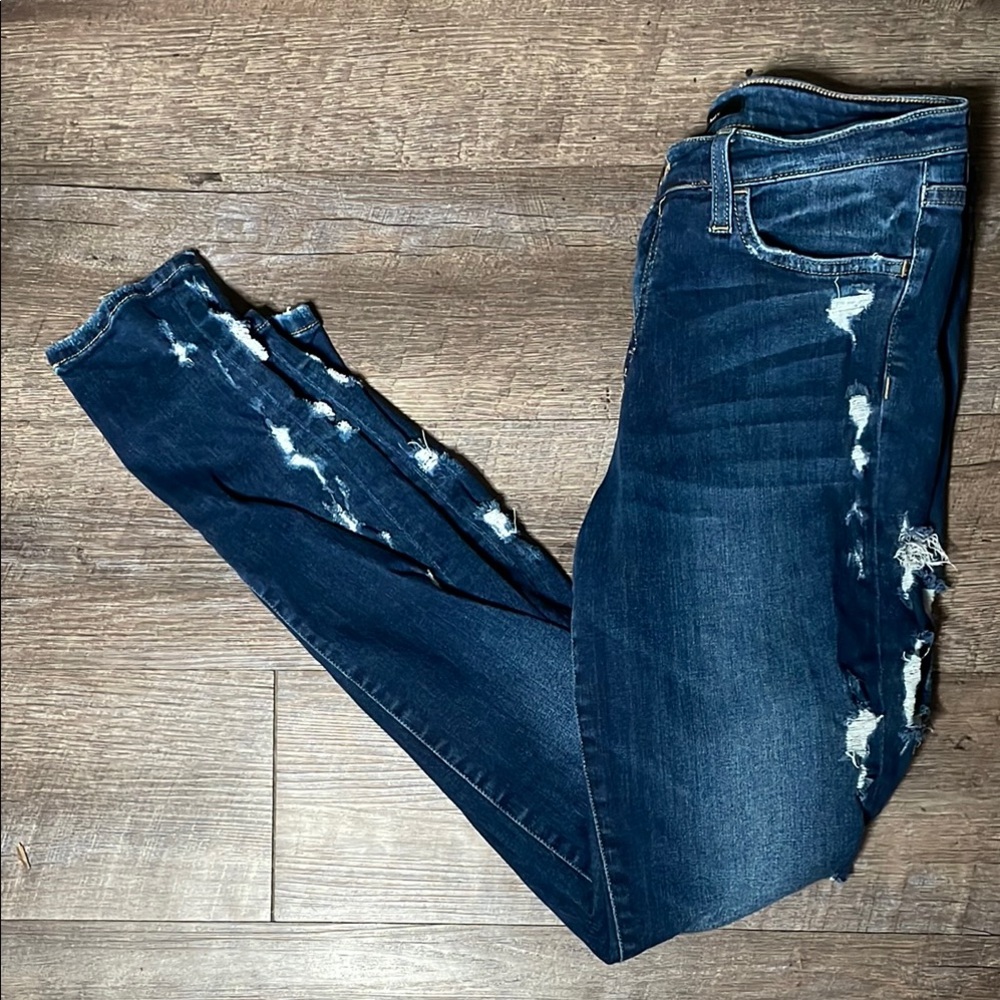 Flying monkey ripped denim mid rise skinny Jeans